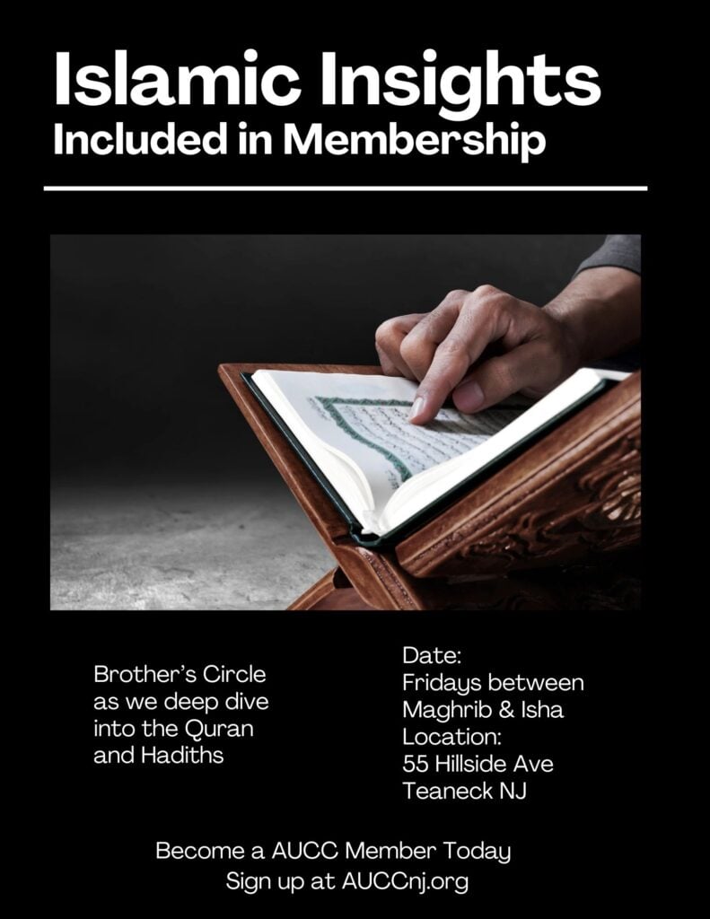 Islamic Insights flyer: the Brothers Circle, Fridays between Maghrib and Isha